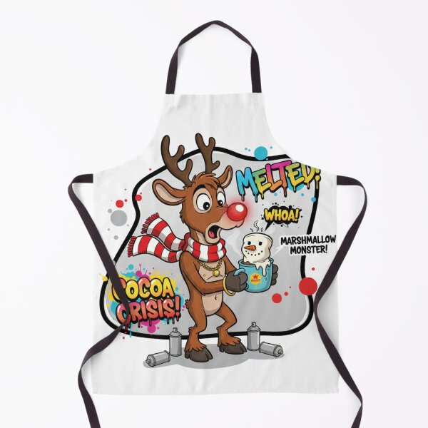Item preview, Cocoa Crisis Reindeer – Melted Marshmallow Monster Comic Art designed and sold by MiszungART.