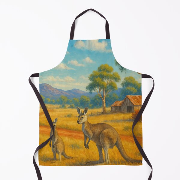 Item preview, Sunlit Outback Landscape Beneath Red Desert Ranges designed and sold by ArtComixHaven.
