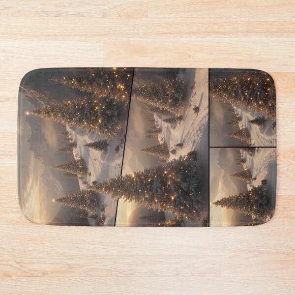 Item preview, Winter landscape with glittering Christmas trees designed and sold by Mianku | Für das Leben.