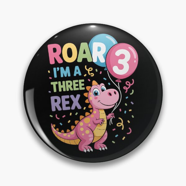 Item preview, Girl Three Rex 3rd Birthday Third Dinosaur 3 Year Old  designed and sold by MicanCuteStore.
