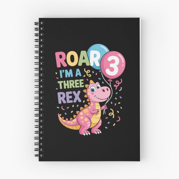 Item preview, Girl Three Rex 3rd Birthday Third Dinosaur 3 Year Old  designed and sold by MicanCuteStore.
