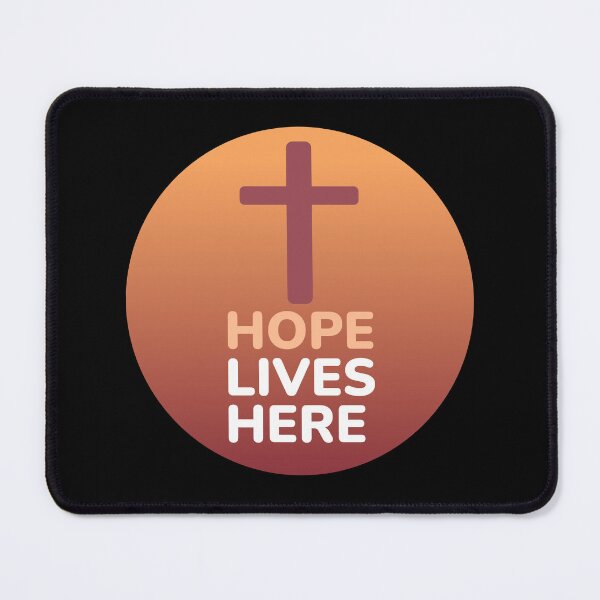 Item preview, Hope Lives Here - Calvary Sunset Cross Inspirational Faith Message designed and sold by Shape Snip Studio.