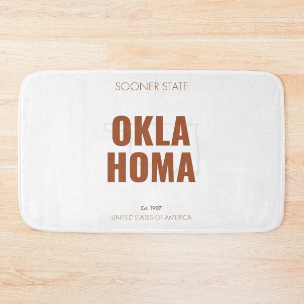 Item preview, OKLAHOMA TRAVEL ART – Modern Typographic Travel Design designed and sold by MarkedArtPrints.