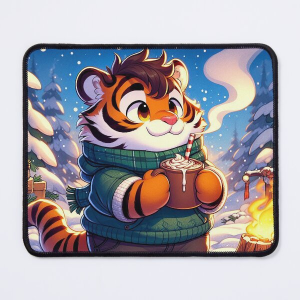Item preview, Toasty Tiger Snow Night designed and sold by nikkolaus.