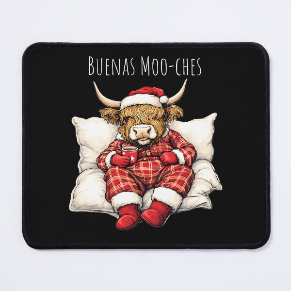 Item preview, Highland Cow Christmas Pun Cozy Mooches Holiday Art designed and sold by MTJ-Mushrooms.