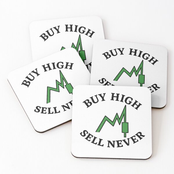 Item preview, Buy High Sell Never – Ultimate Trader Copium Badge designed and sold by techy-rrr.