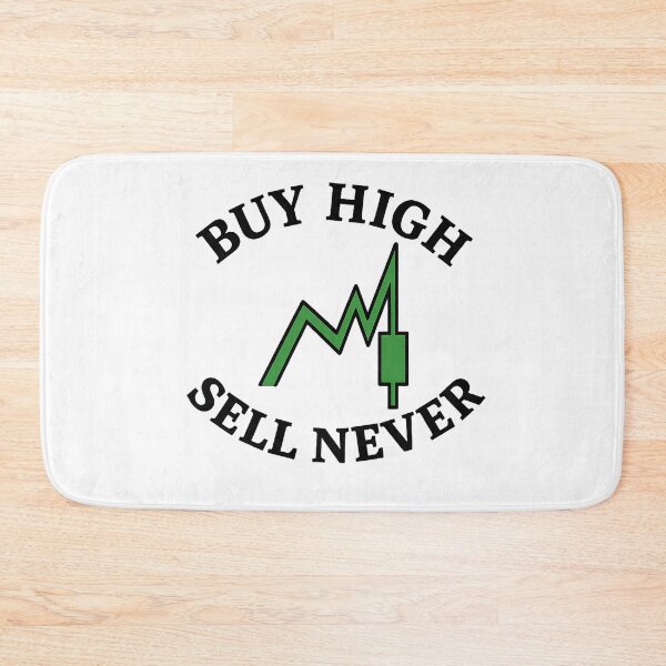 Item preview, Buy High Sell Never – Ultimate Trader Copium Badge designed and sold by techy-rrr.
