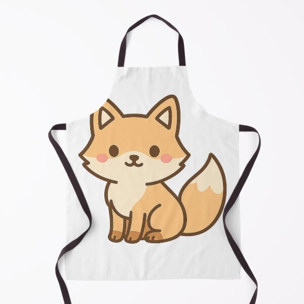Item preview, Kawaii Sitting Fox With Fluffy Tail designed and sold by Fernova.