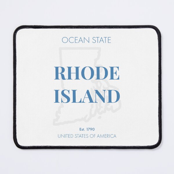 Item preview, RHODE ISLAND TRAVEL ART – Modern Typographic Travel Design designed and sold by MarkedArtPrints.
