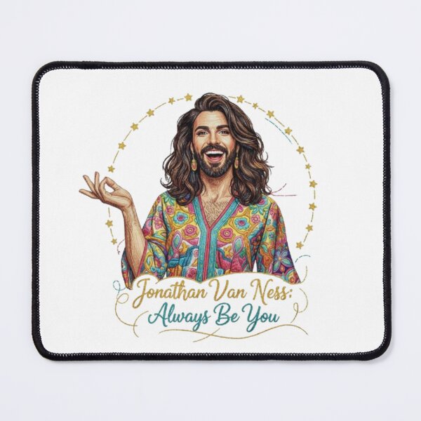 Item preview, Jonathan Van Ness "Always Be You" – Embroidered print JVN Fan Art designed and sold by Gurjeetpixelart.