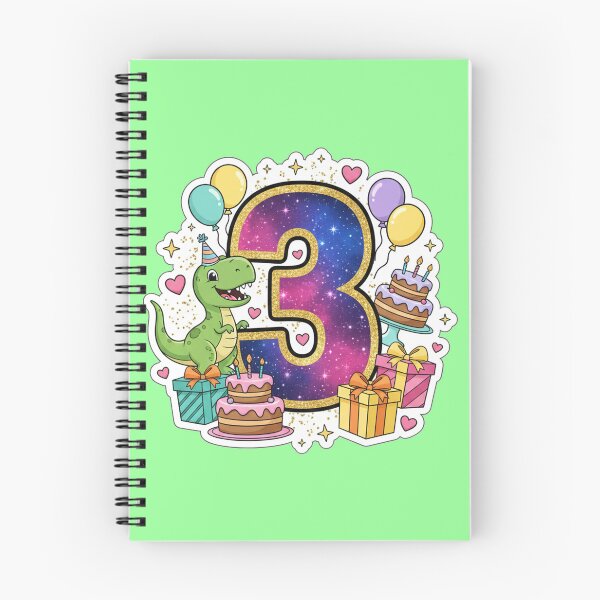 Item preview, Birthday, Number 3, Third Birthday, Toddler, Dinosaur, Dino Fan, Party, T-Rex, Celebration, Gift Idea designed and sold by DarkNight9.