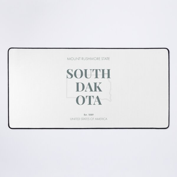 Item preview, SOUTH DAKOTA TRAVEL ART – Modern Typographic Travel Design designed and sold by MarkedArtPrints.
