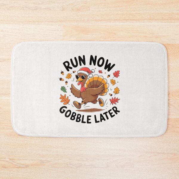 Item preview, Run Now Gobble Later Running Funny Thanksgiving Turkey Trot designed and sold by DoodleUrban.