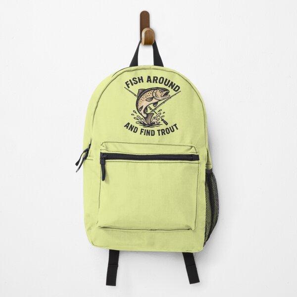 Item preview, Fish Around and Find Trout Funny Fisherman Quote designed and sold by Aesthetic-Avenue.