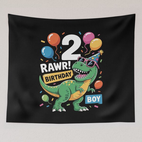 Item preview, Kids 2 Year Old 2nd Birthday Boy T Rex Dinosaur  designed and sold by BeetleMalon.