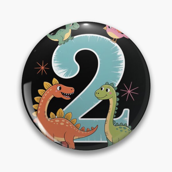 Item preview, Kids 2nd Birthday Dinosaurs 2 Years Old Bday Toddler Boys Kids  designed and sold by lilLilaBatArt.