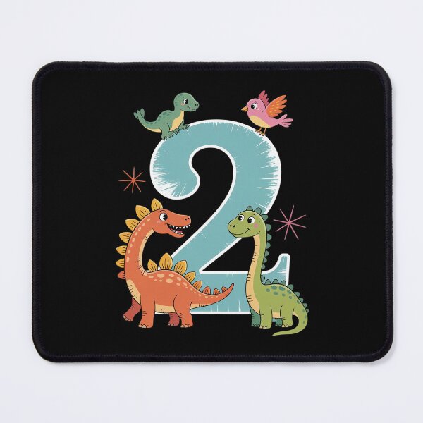 Item preview, Kids 2nd Birthday Dinosaurs 2 Years Old Bday Toddler Boys Kids designed and sold by lilLilaBatArt.