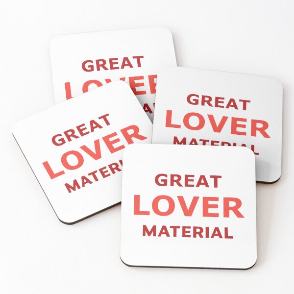 Item preview, Great Lover Material – Flirty Bold Typography Design designed and sold by RedCircleArt.
