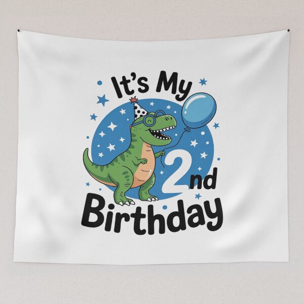 Item preview, Kids 2nd Birthday Kids Dinosaur 2 Years Old Dino T Rex Boys Girls  designed and sold by BeetleMalon.