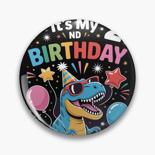 Artikelvorschau, Kindergeburtstag 2. Junge 2 Jahre Zwei 2 Jahre alter Dinosaurier T-Rex entworfen und verkauft von lilLilaBatArt.