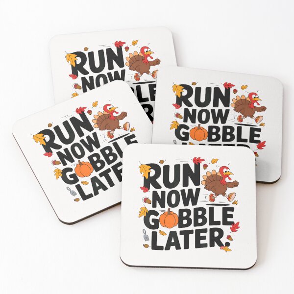 Item preview, Run Now Gobble Later Running Funny Thanksgiving Turkey Trot designed and sold by DoodleUrban.