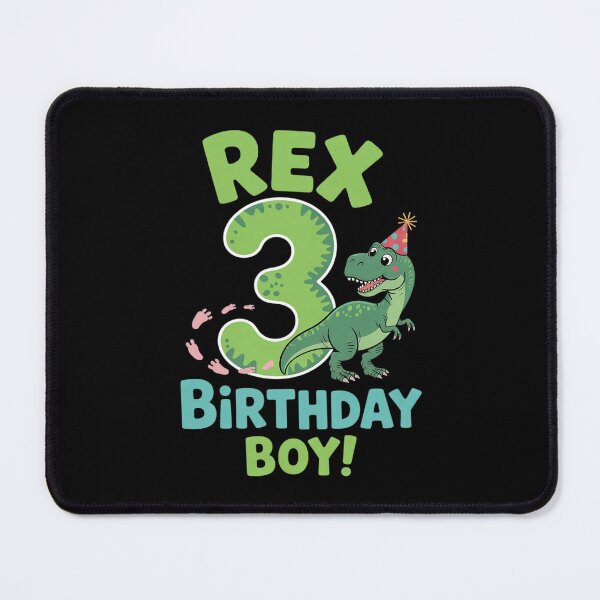 Item preview, Kids 3 Rex Birthday Boy Dino 3rd Year Old Bday Party Boys Kids  designed and sold by lilLilaBatArt.