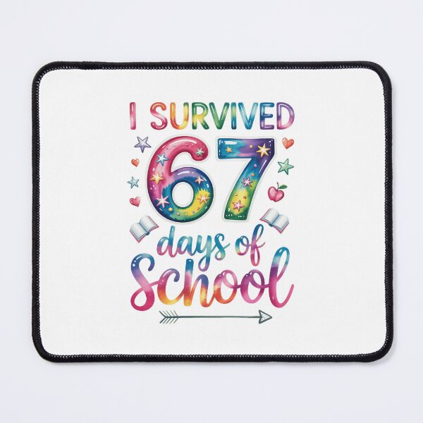 Item preview, I Survived Sixty Seven Days School Rainbow Pastel Glow designed and sold by nojany.