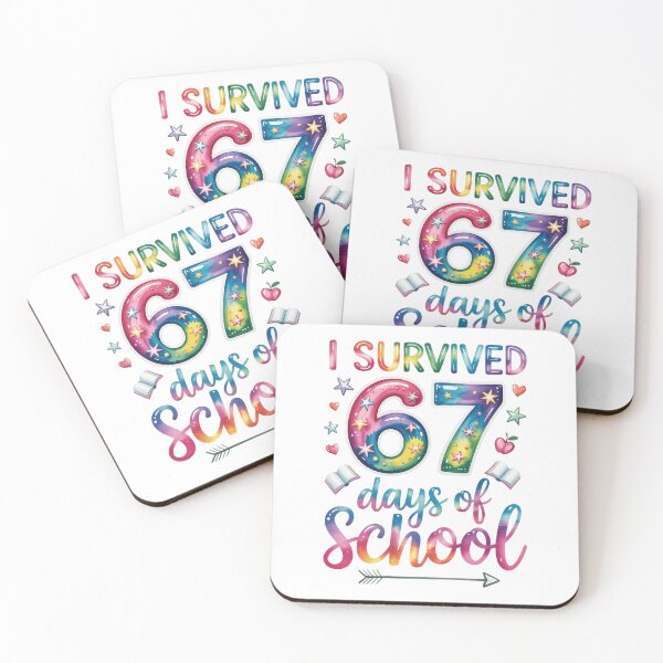 Item preview, I Survived Sixty Seven Days School Rainbow Pastel Glow designed and sold by nojany.