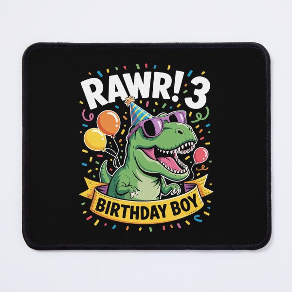 Item preview, Kids 3 Year Old 3rd Birthday Boy T Rex Dinosaur 4 designed and sold by lilLilaBatArt.