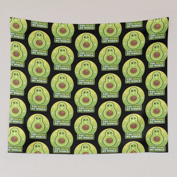 Item preview, You Guac My World - Cute Funny Winking Avocado Food Pun Quote designed and sold by Shape Snip Studio.