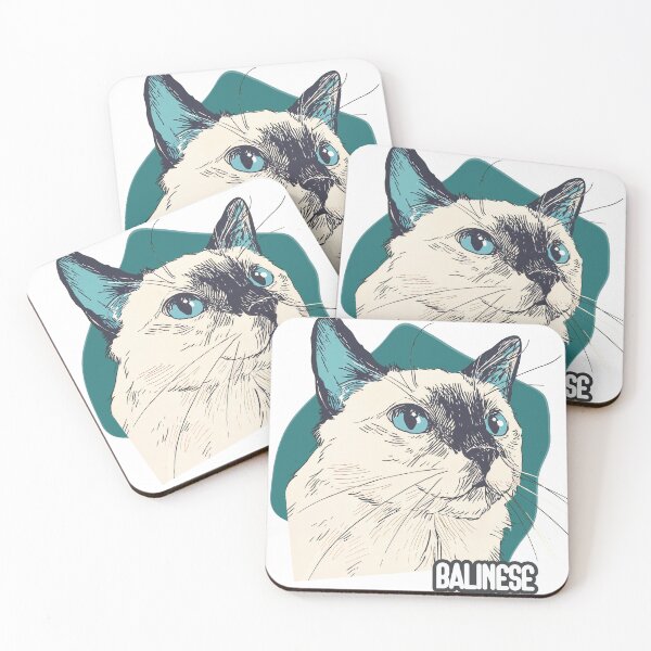 Item preview, Balinese Elegance: Blue-Eyed Feline Icon designed and sold by ForeverPrintsOK.