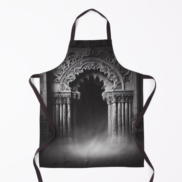 Item preview, Gothic Portal in Black & White – Dark Fine Art Architecture designed and sold by Roberta Calabrese.
