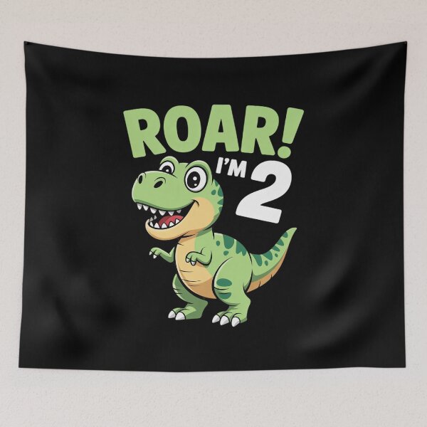 Item preview, Kids Children's 2nd Birthday T-Rex 2 Years Old Boy Dinosaur Dino  designed and sold by lilLilaBatArt.