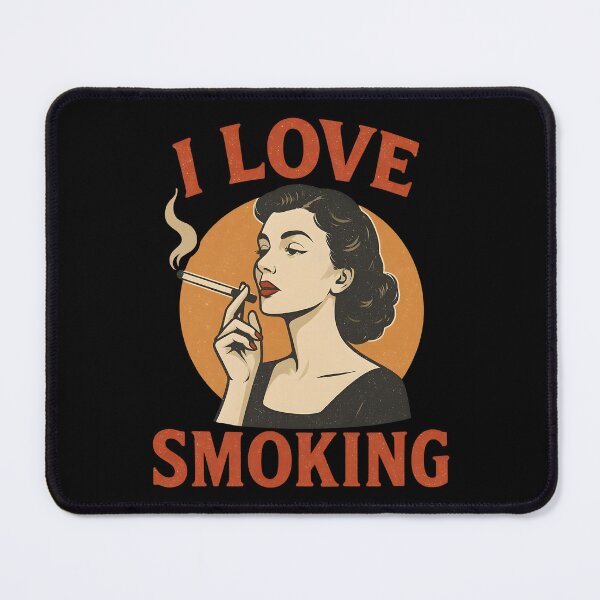 Item preview, Retro Pop Art I Love Smoking Poster with Confident Woman. designed and sold by Spark2Seduction.