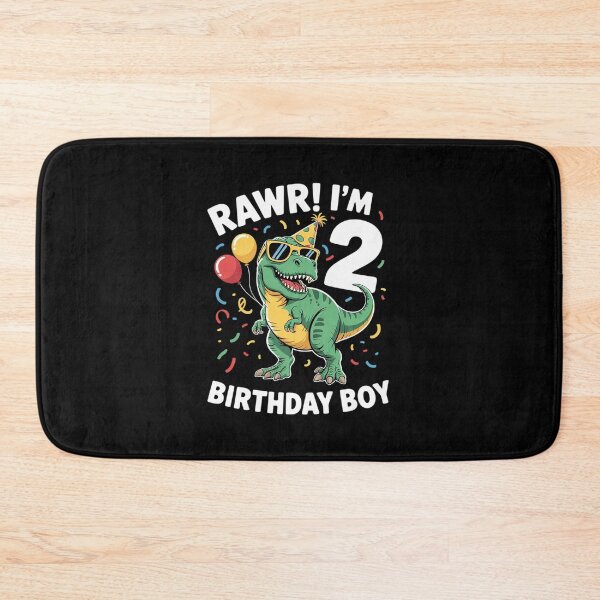 Item preview, Kids Rawr Im 2 Birthday Boy Dinosaur 2nd Bday Party Boys Kids designed and sold by lilLilaBatArt.