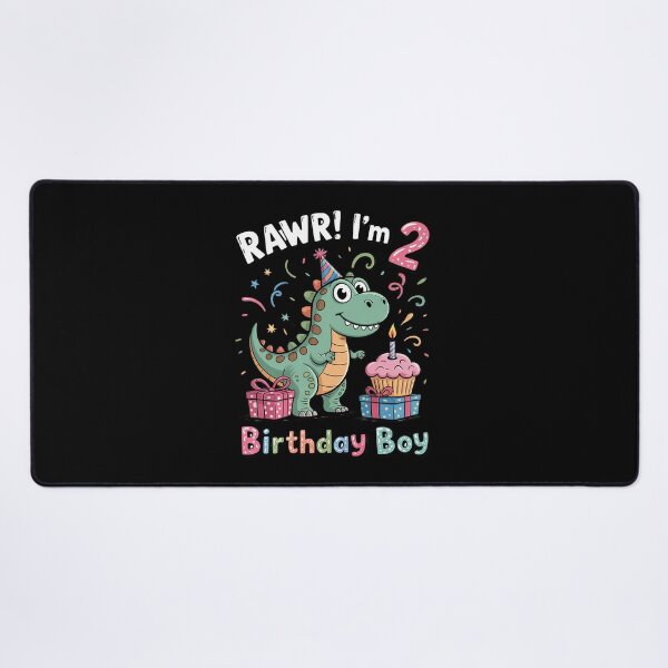 Item preview, Kids Rawr Im 2 Dinosaur Birthday Boy Cute 2nd Bday Trex Boys Kids  designed and sold by BeetleMalon.