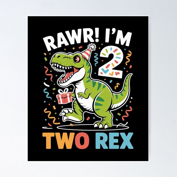 Artikelvorschau, Kinder-Rex-Geburtstagsoutfit, Dinosaurier, 2-jähriger Junge entworfen und verkauft von lilLilaBatArt.