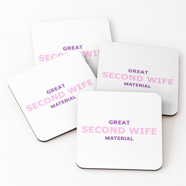 Item preview, Great Second Wife Material – Funny Pink Typography Design designed and sold by RedCircleArt.