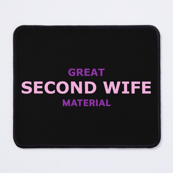 Item preview, Great Second Wife Material – Funny Pink Typography Design designed and sold by RedCircleArt.