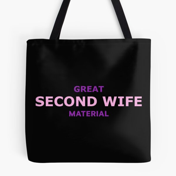 Item preview, Great Second Wife Material – Funny Pink Typography Design designed and sold by RedCircleArt.