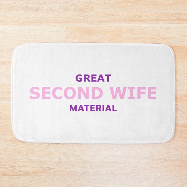 Item preview, Great Second Wife Material – Funny Pink Typography Design designed and sold by RedCircleArt.