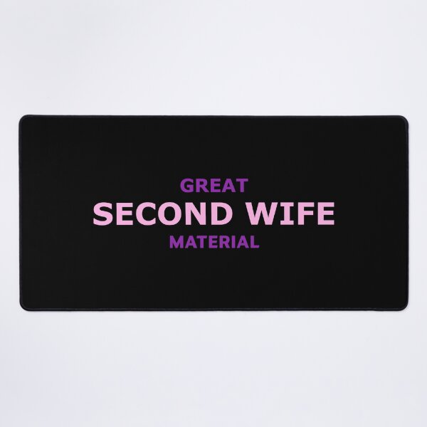 Item preview, Great Second Wife Material – Funny Pink Typography Design designed and sold by RedCircleArt.
