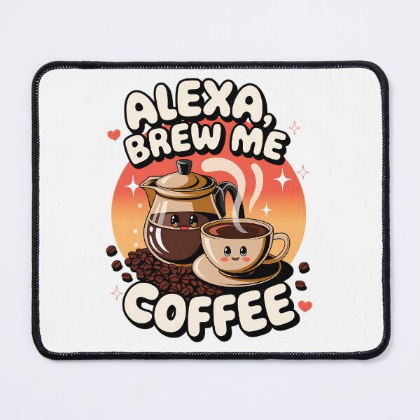 Item preview, Alexa Brew Me Coffee – Cute Kawaii Coffee Maker Illustration designed and sold by Lulunza.
