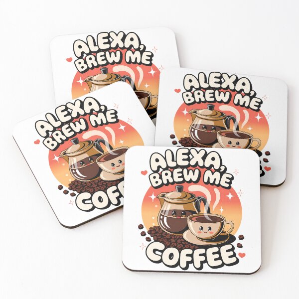 Item preview, Alexa Brew Me Coffee – Cute Kawaii Coffee Maker Illustration designed and sold by Lulunza.