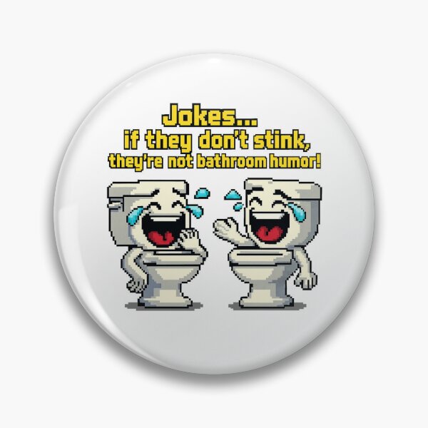 Item preview, Bathroom Humor Jokes Pixel Toilet Characters Funny Design designed and sold by BoxaroundJacks.