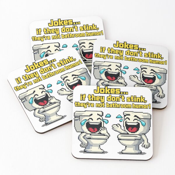 Item preview, Bathroom Humor Jokes Pixel Toilet Characters Funny Design designed and sold by BoxaroundJacks.
