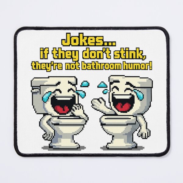Item preview, Bathroom Humor Jokes Pixel Toilet Characters Funny Design designed and sold by BoxaroundJacks.