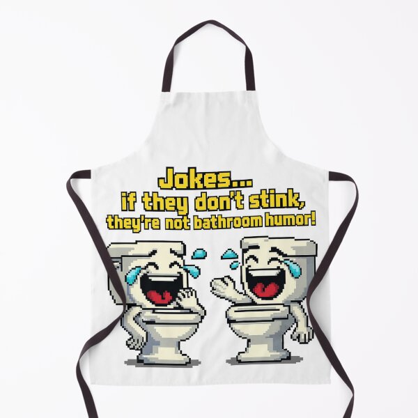 Item preview, Bathroom Humor Jokes Pixel Toilet Characters Funny Design designed and sold by BoxaroundJacks.