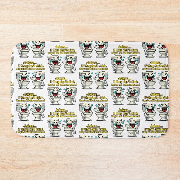 Item preview, Bathroom Humor Jokes Pixel Toilet Characters Funny Design designed and sold by BoxaroundJacks.