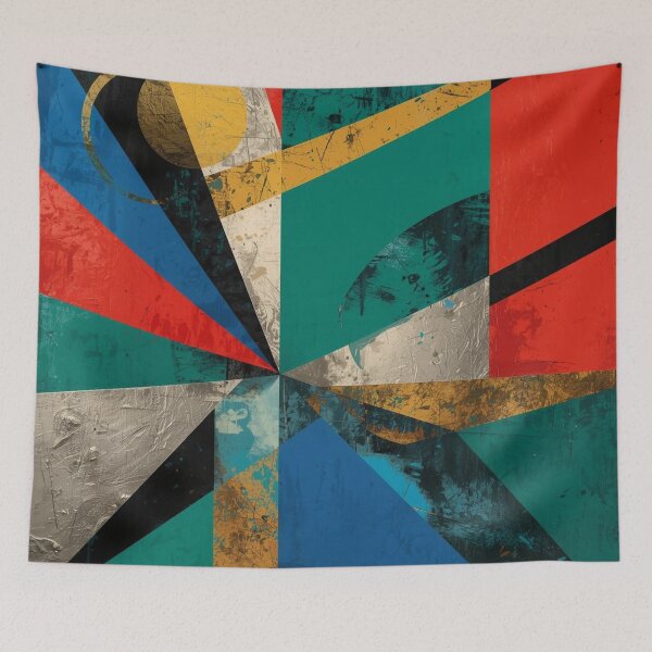 Item preview, Textured Geometric Cubist Abstract Art designed and sold by Harmonic_Layers.